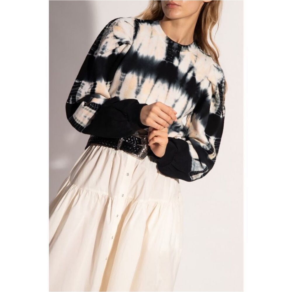Ulla Johnson Graham Pullover Tie-Dye Long Sleeve Sweatshirt